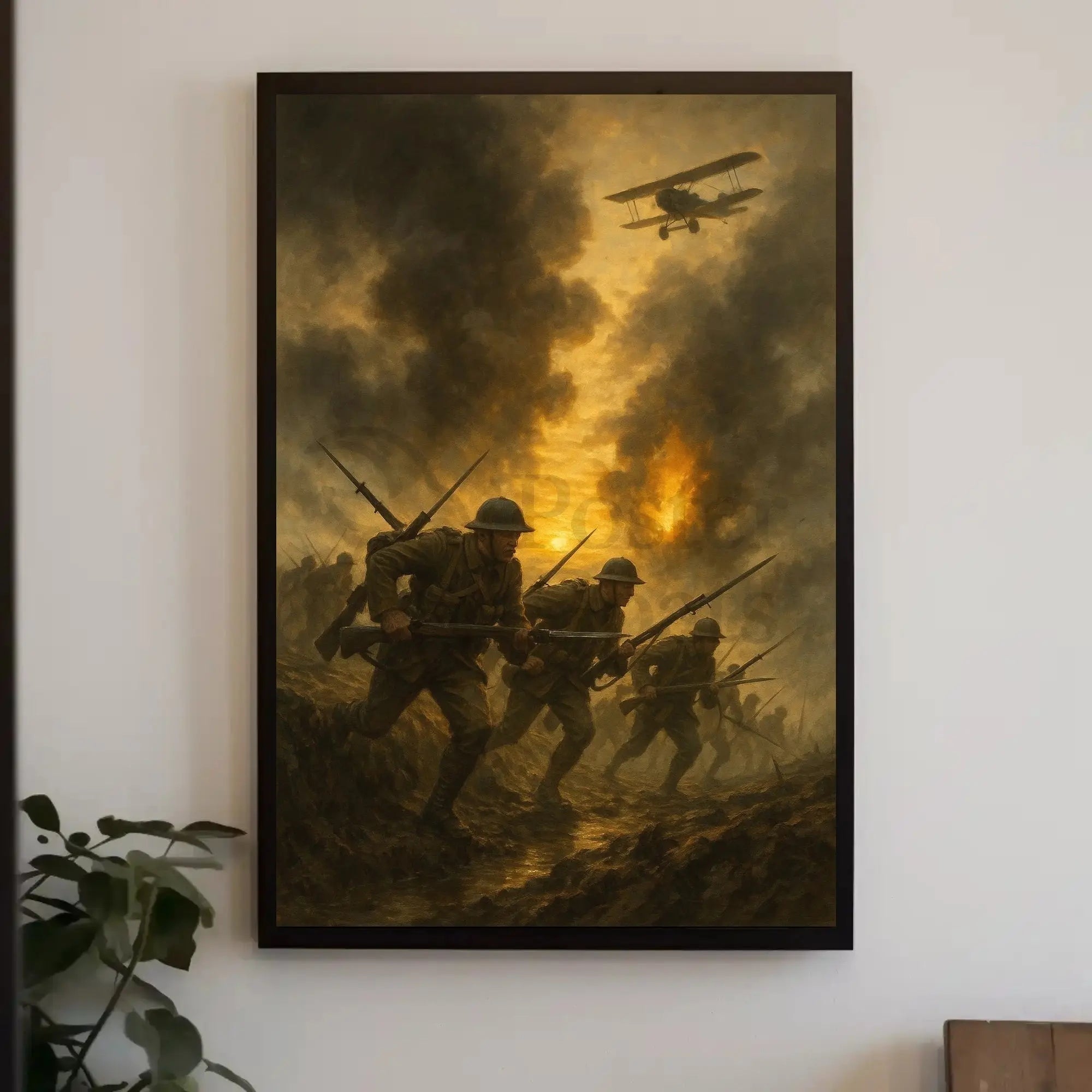 World War I Battlefield Realistic Historical Poster PosterGoat