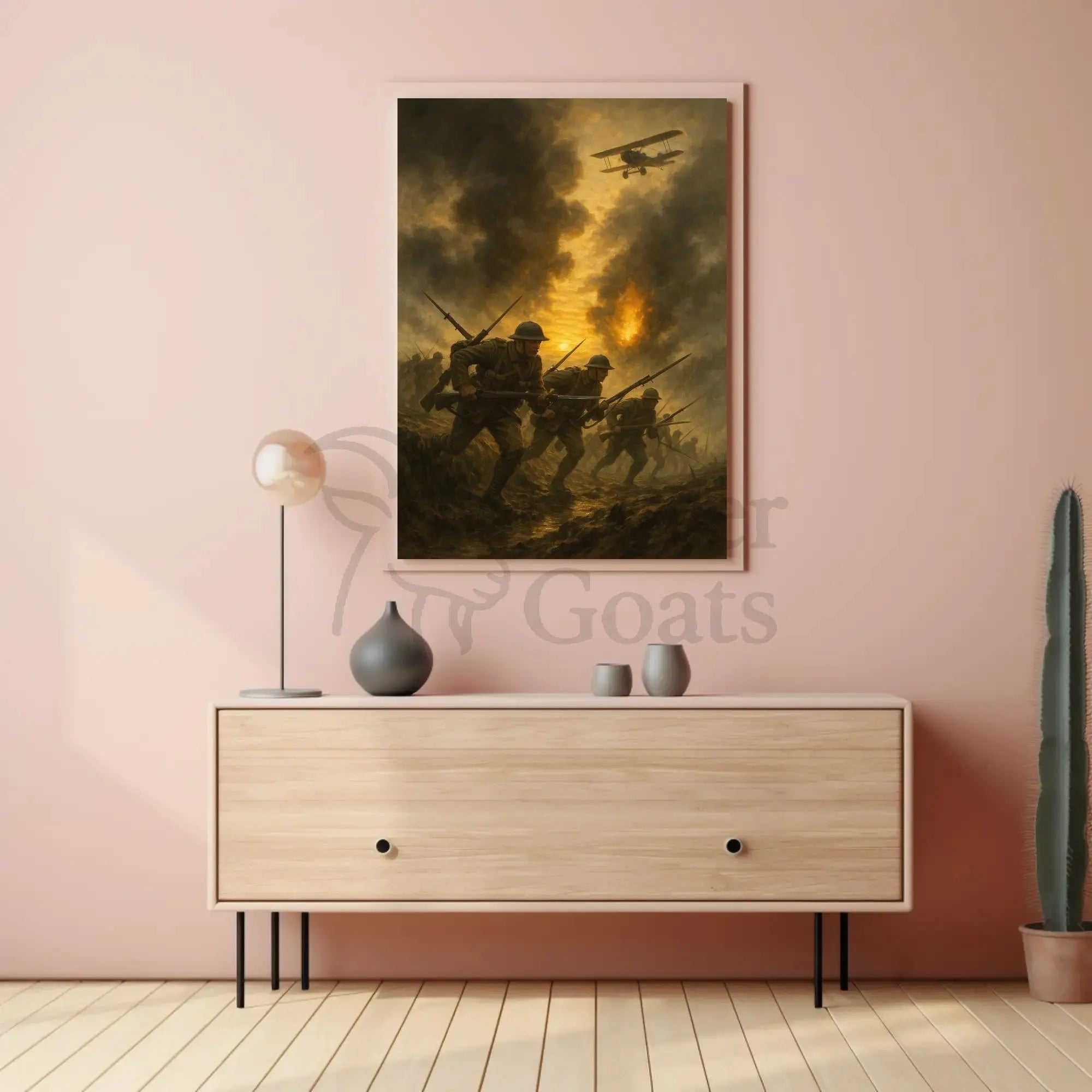 World War I Battlefield Realistic Historical Poster PosterGoat