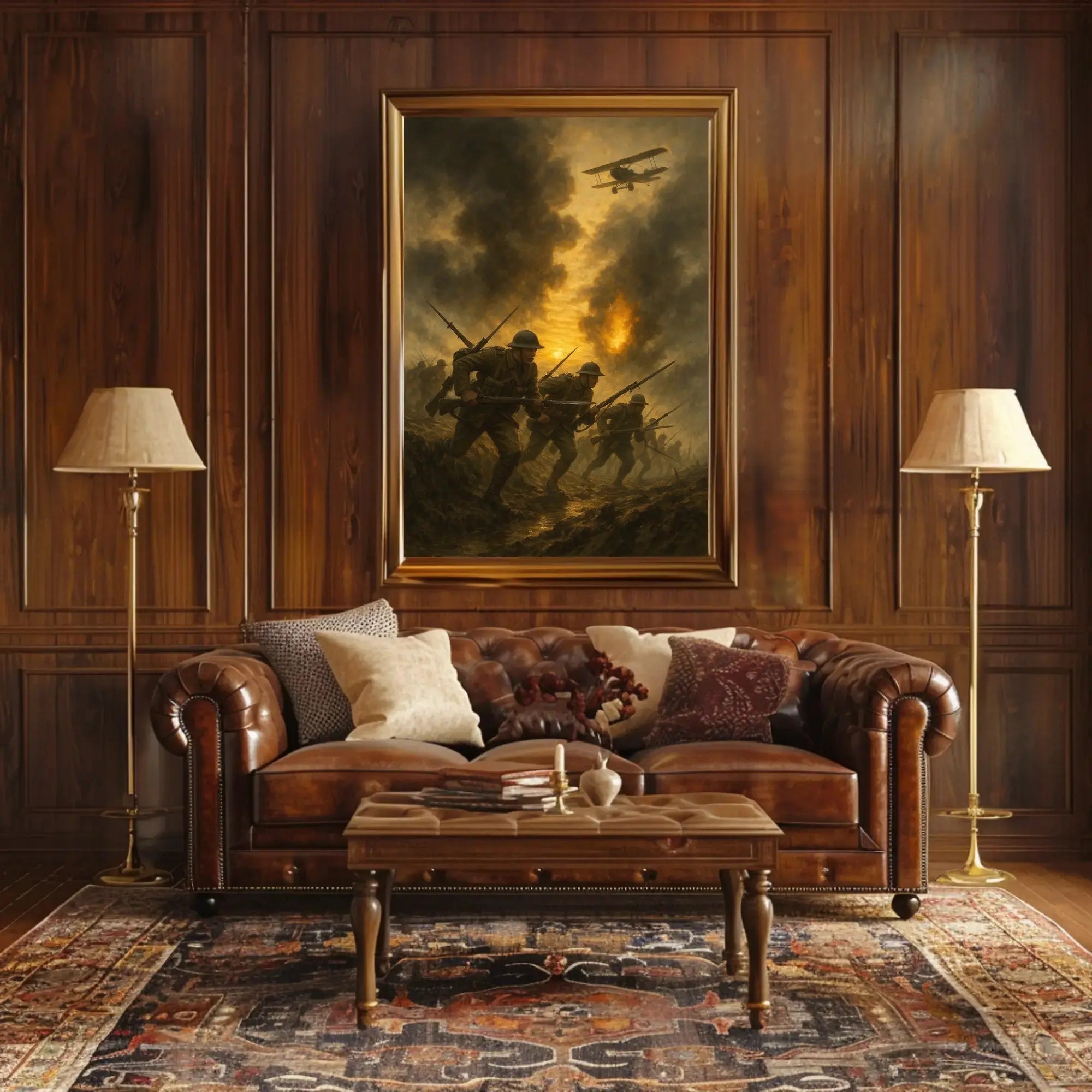 World War I Battlefield Realistic Historical Poster PosterGoat