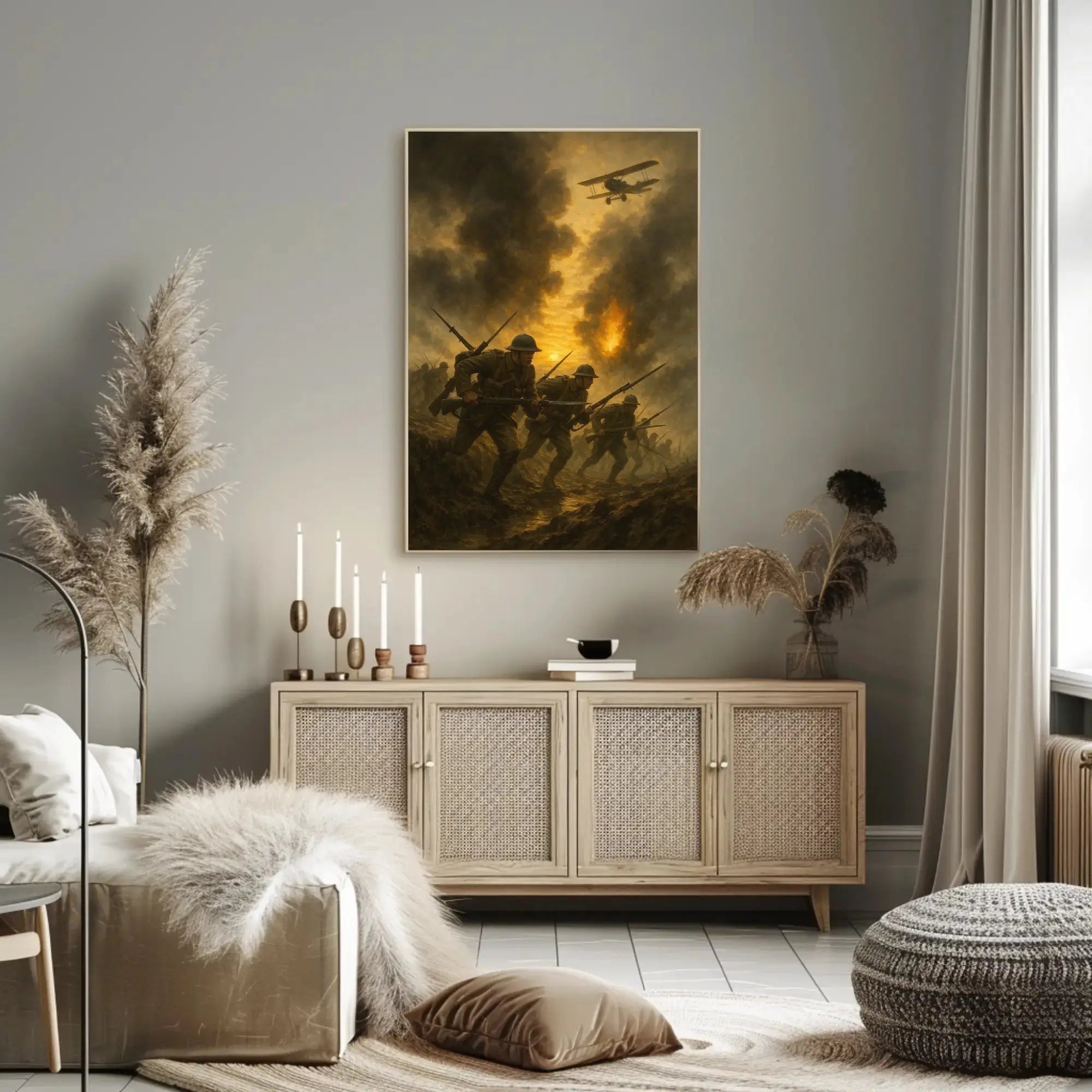 World War I Battlefield Realistic Historical Poster PosterGoat