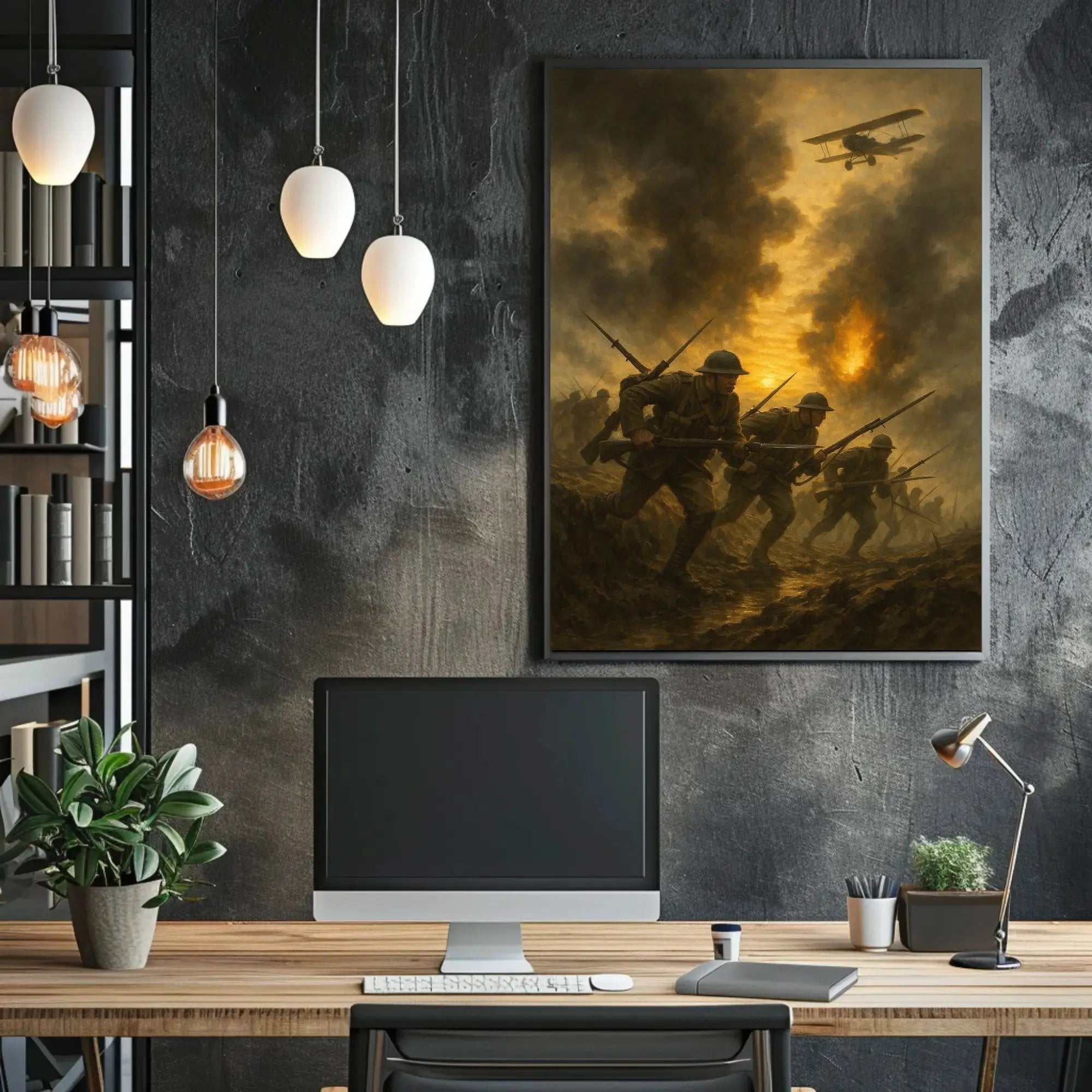 World War I Battlefield Realistic Historical Poster PosterGoat