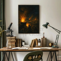 World War I Battlefield Scene Historical Military Poster PosterGoat