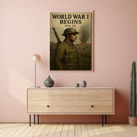 World War I Begins Poster PosterGoat