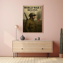 World War I Begins Poster PosterGoat