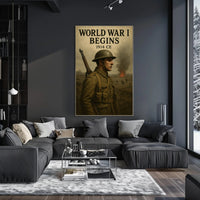 World War I Begins Poster PosterGoat