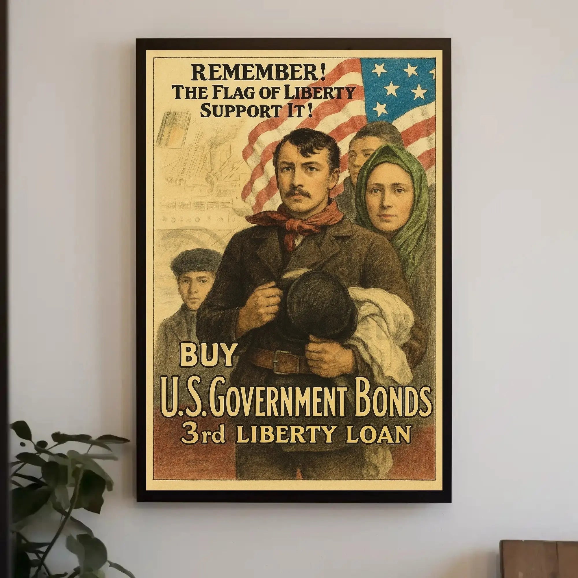World War I Liberty Bonds Propaganda Poster PosterGoat