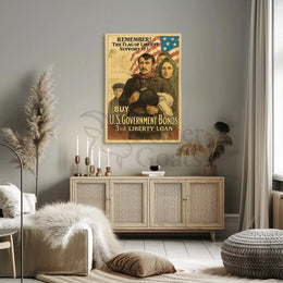 World War I Liberty Bonds Propaganda Poster PosterGoat