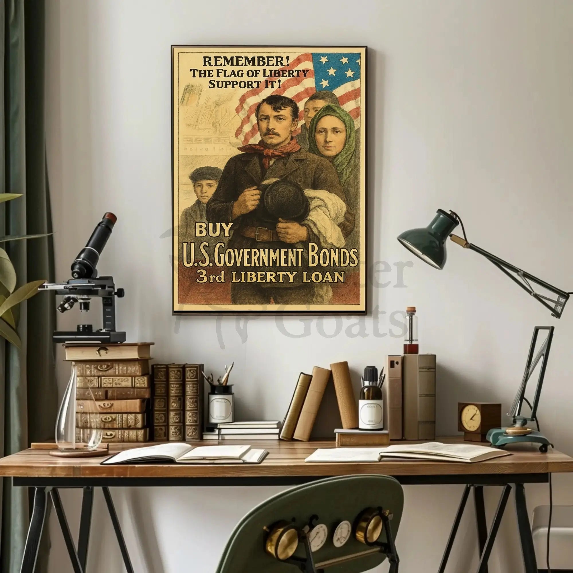 World War I Liberty Bonds Propaganda Poster PosterGoat