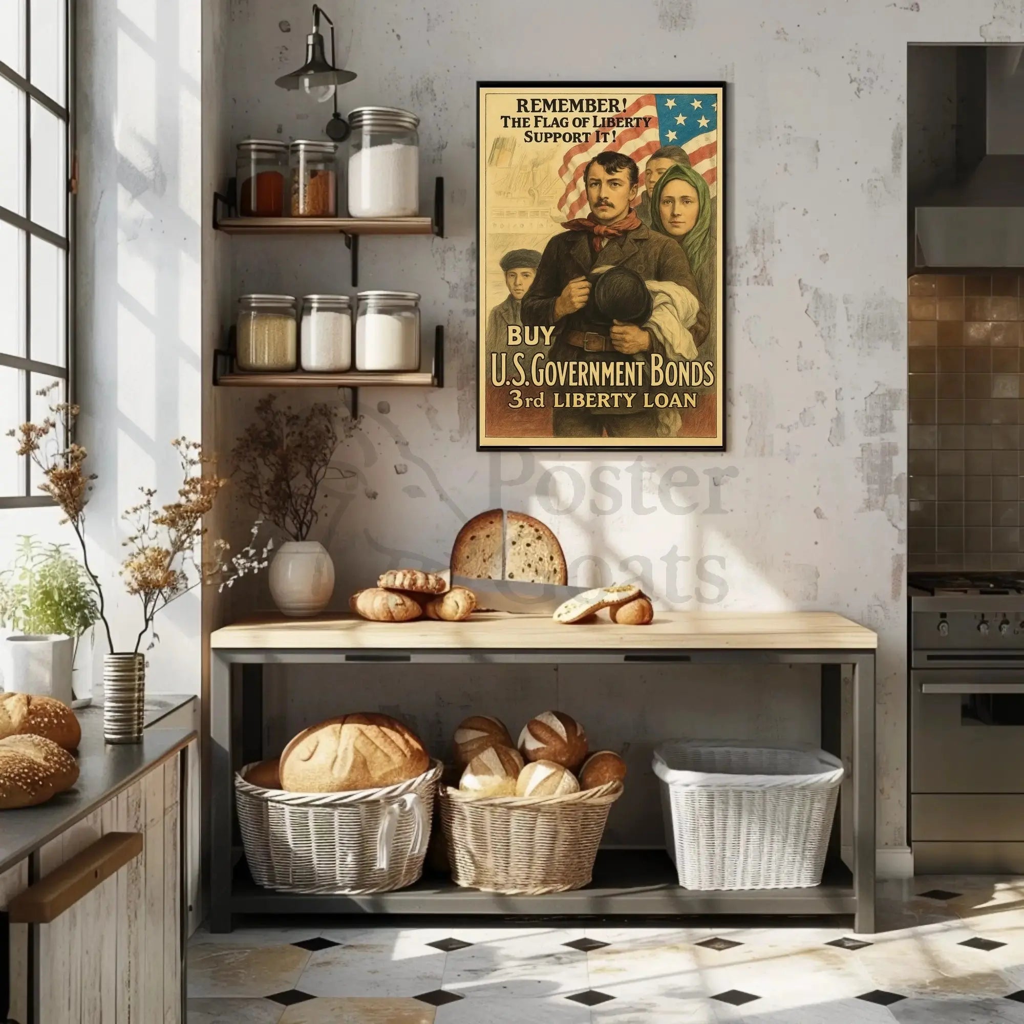 World War I Liberty Bonds Propaganda Poster PosterGoat