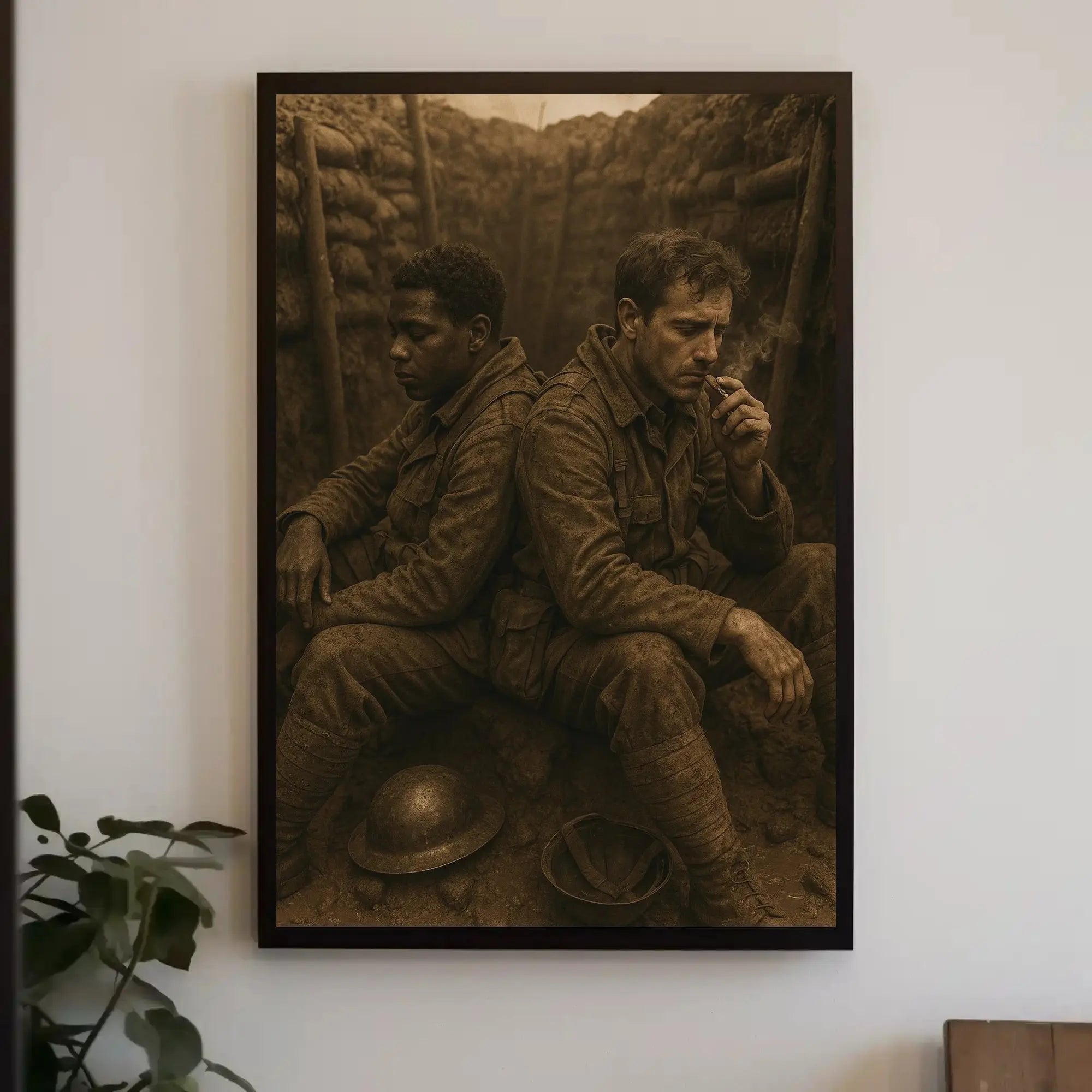 World War I Soldiers Trench Scene Historical Poster PosterGoat