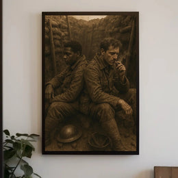 World War I Soldiers Trench Scene Historical Poster PosterGoat