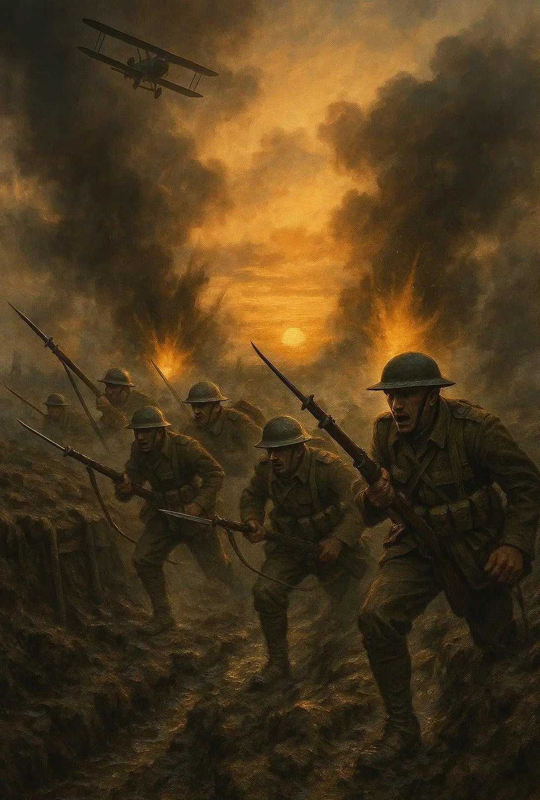 World War I Trench Warfare Historical Poster PosterGoat