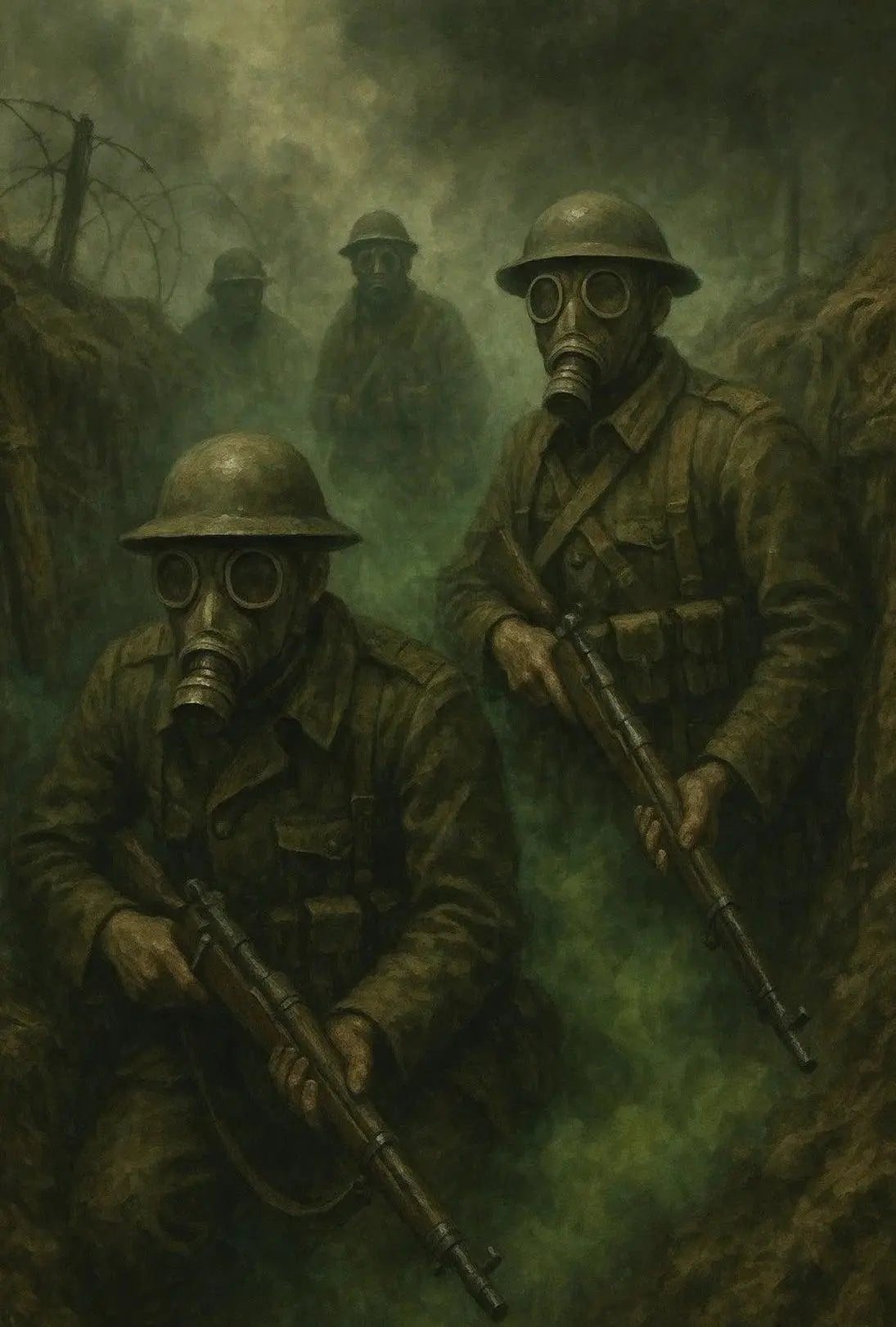 World War I Trench Warfare Scene Historical Poster PosterGoat