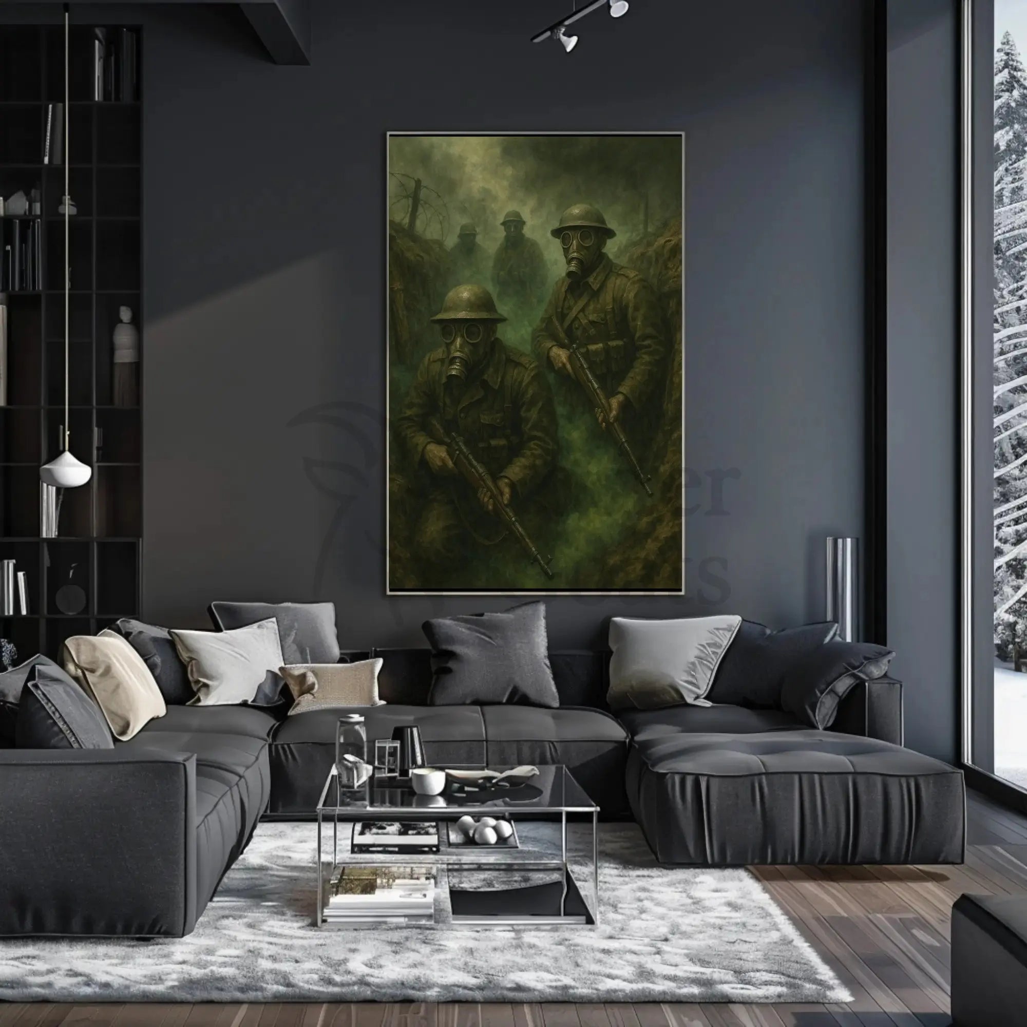 World War I Trench Warfare Scene Historical Poster PosterGoat
