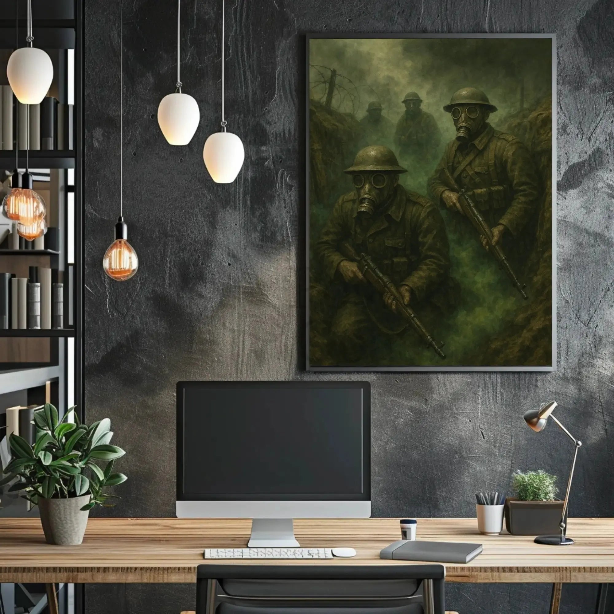 World War I Trench Warfare Scene Historical Poster PosterGoat
