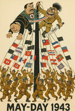 World War II Allied Unity Propaganda Poster PosterGoat