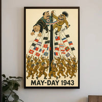 World War II Allied Unity Propaganda Poster PosterGoat