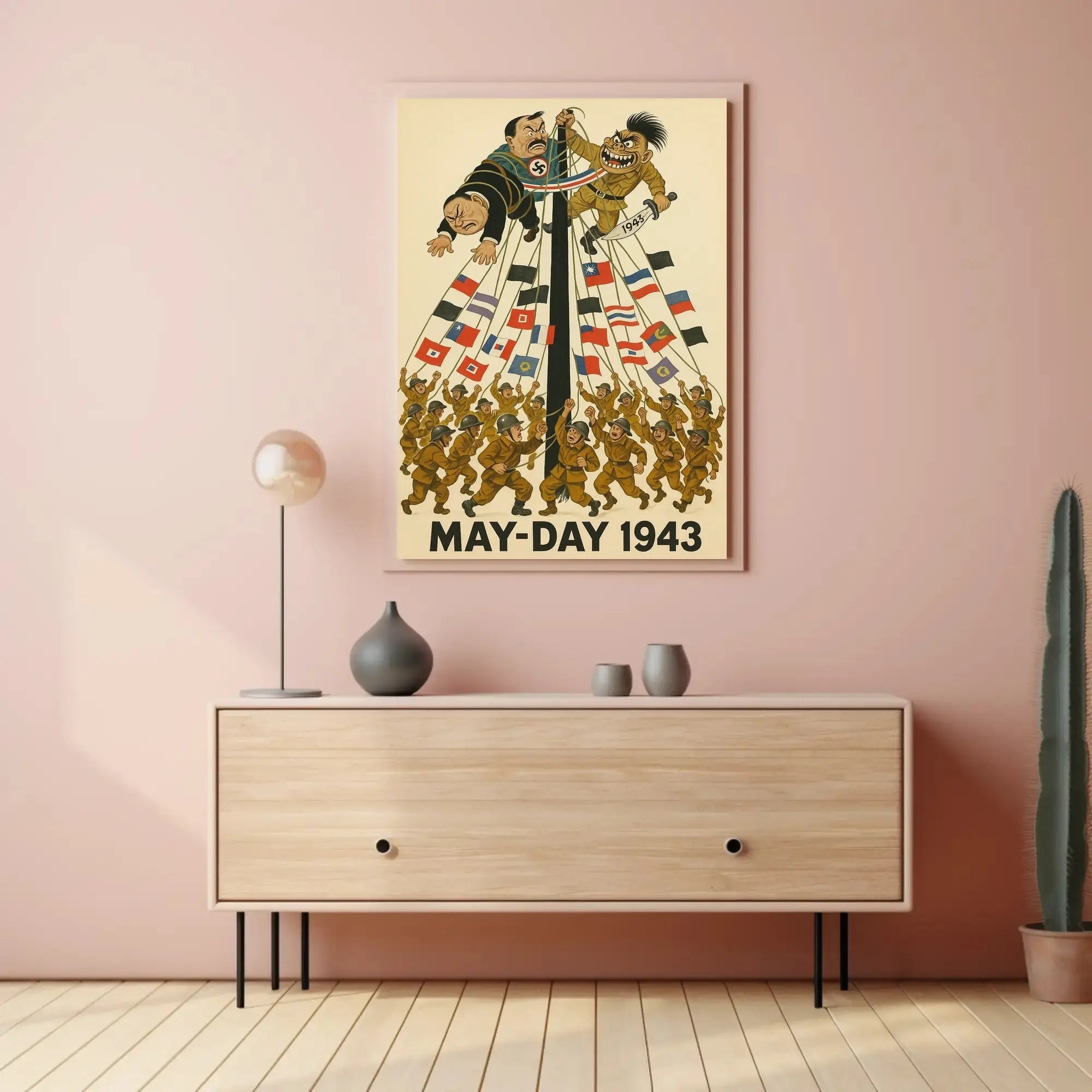 World War II Allied Unity Propaganda Poster PosterGoat