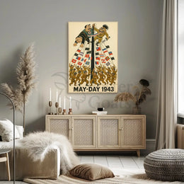 World War II Allied Unity Propaganda Poster PosterGoat