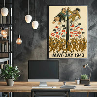World War II Allied Unity Propaganda Poster PosterGoat