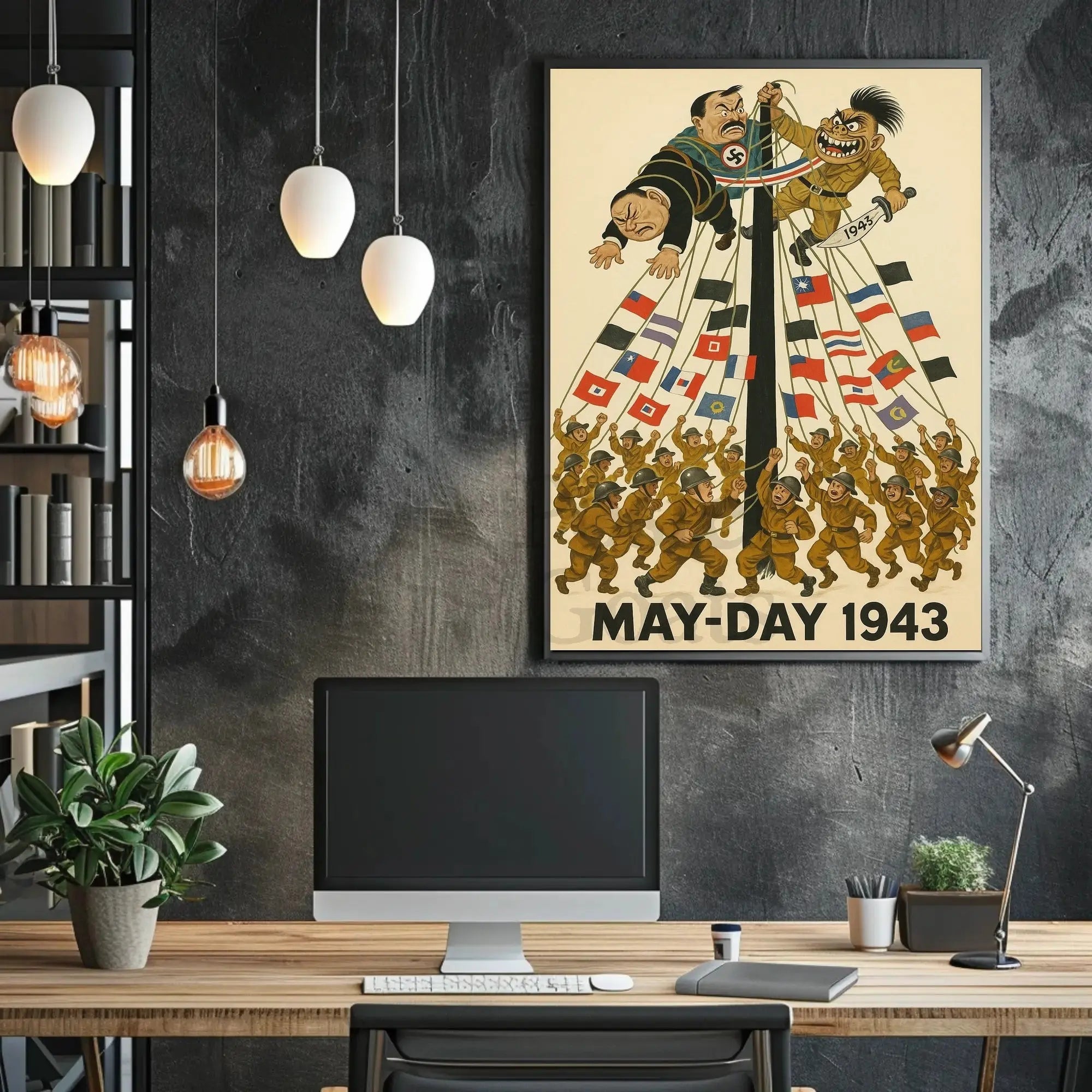 World War II Allied Unity Propaganda Poster PosterGoat