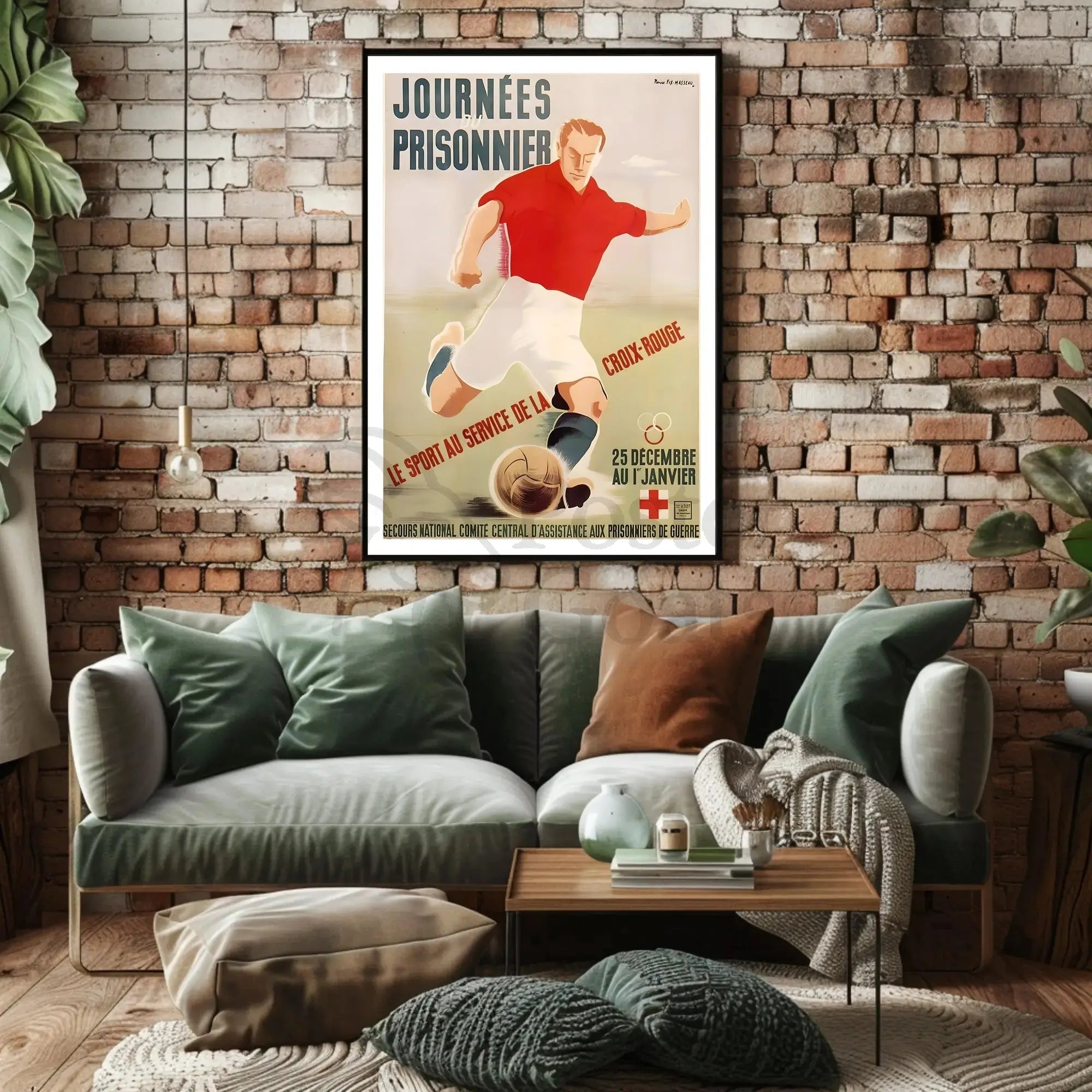 World War II Red Cross Sports Event Poster PosterGoat