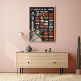 World War II United Nations Freedom Propaganda Poster PosterGoat