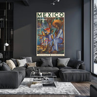 Xochimilco Cultural Heritage, Mexican Mural Travel Poster PosterGoat