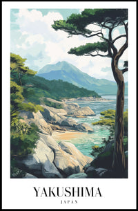 Yakushima Coastal Beauty Modern Travel Poster PosterGoat
