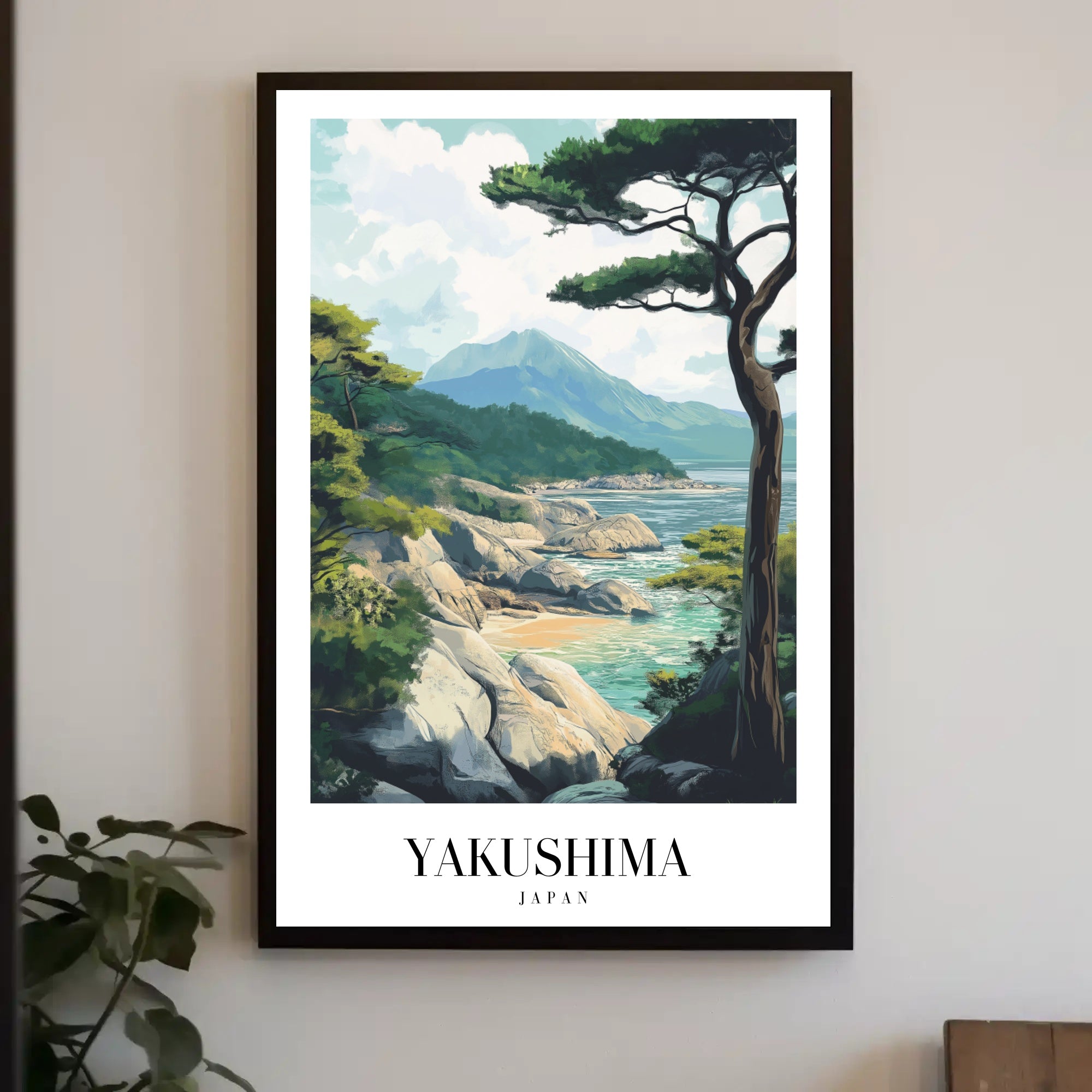 Yakushima Coastal Beauty Modern Travel Poster PosterGoat