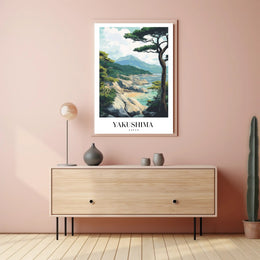 Yakushima Coastal Beauty Modern Travel Poster PosterGoat