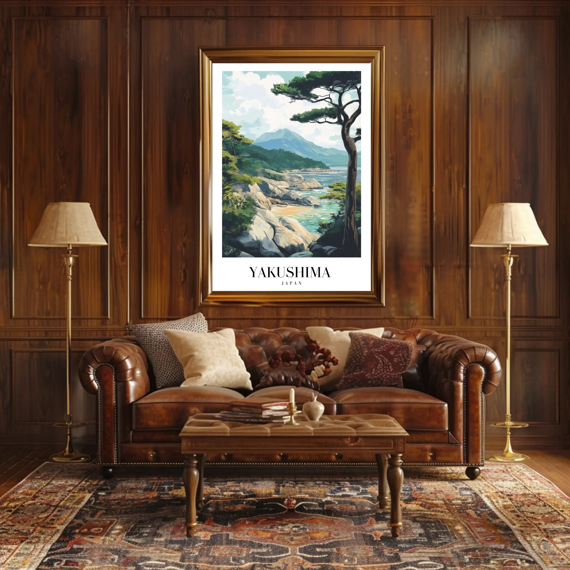 Yakushima Coastal Beauty Modern Travel Poster PosterGoat