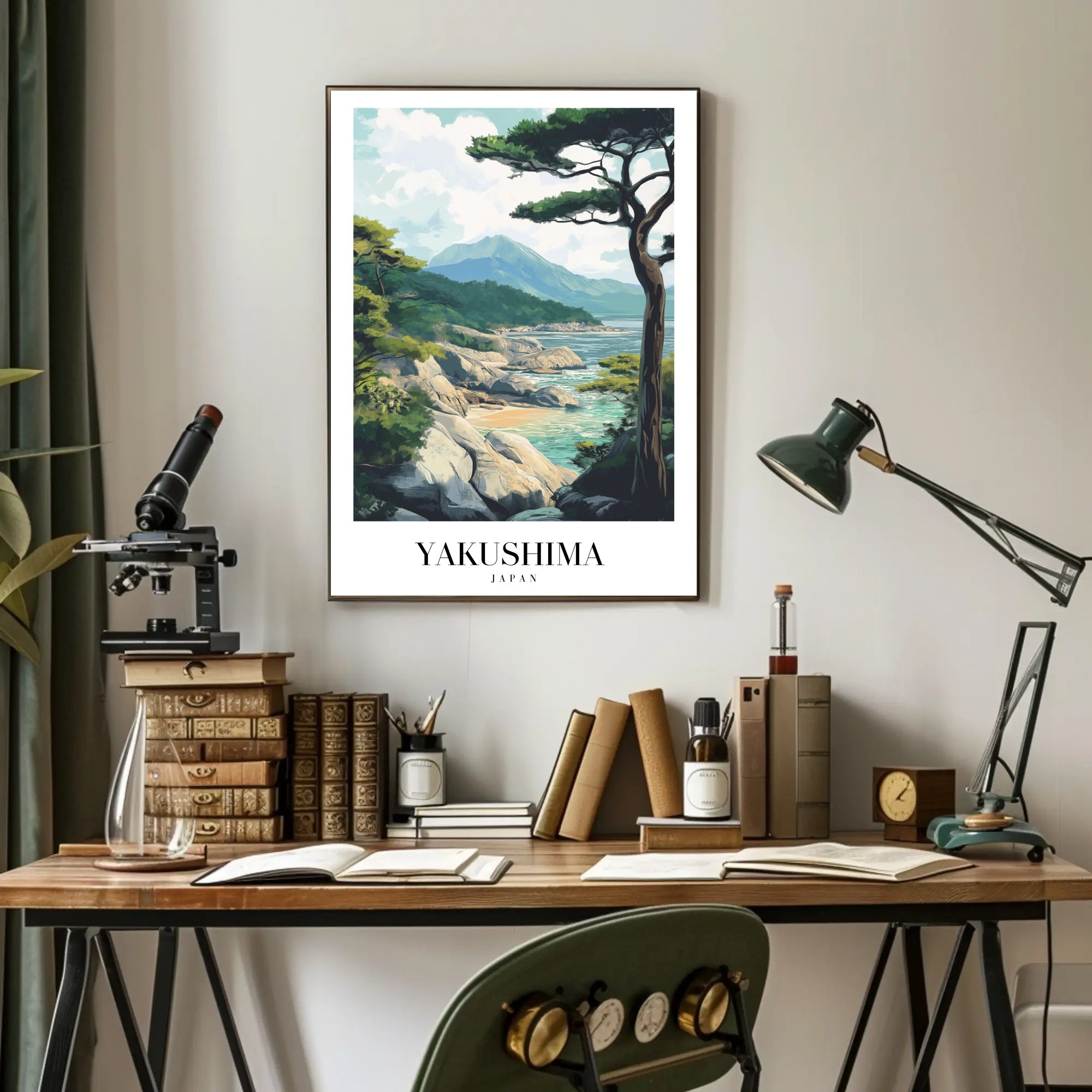 Yakushima Coastal Beauty Modern Travel Poster PosterGoat