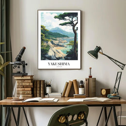 Yakushima Coastal Beauty Modern Travel Poster PosterGoat
