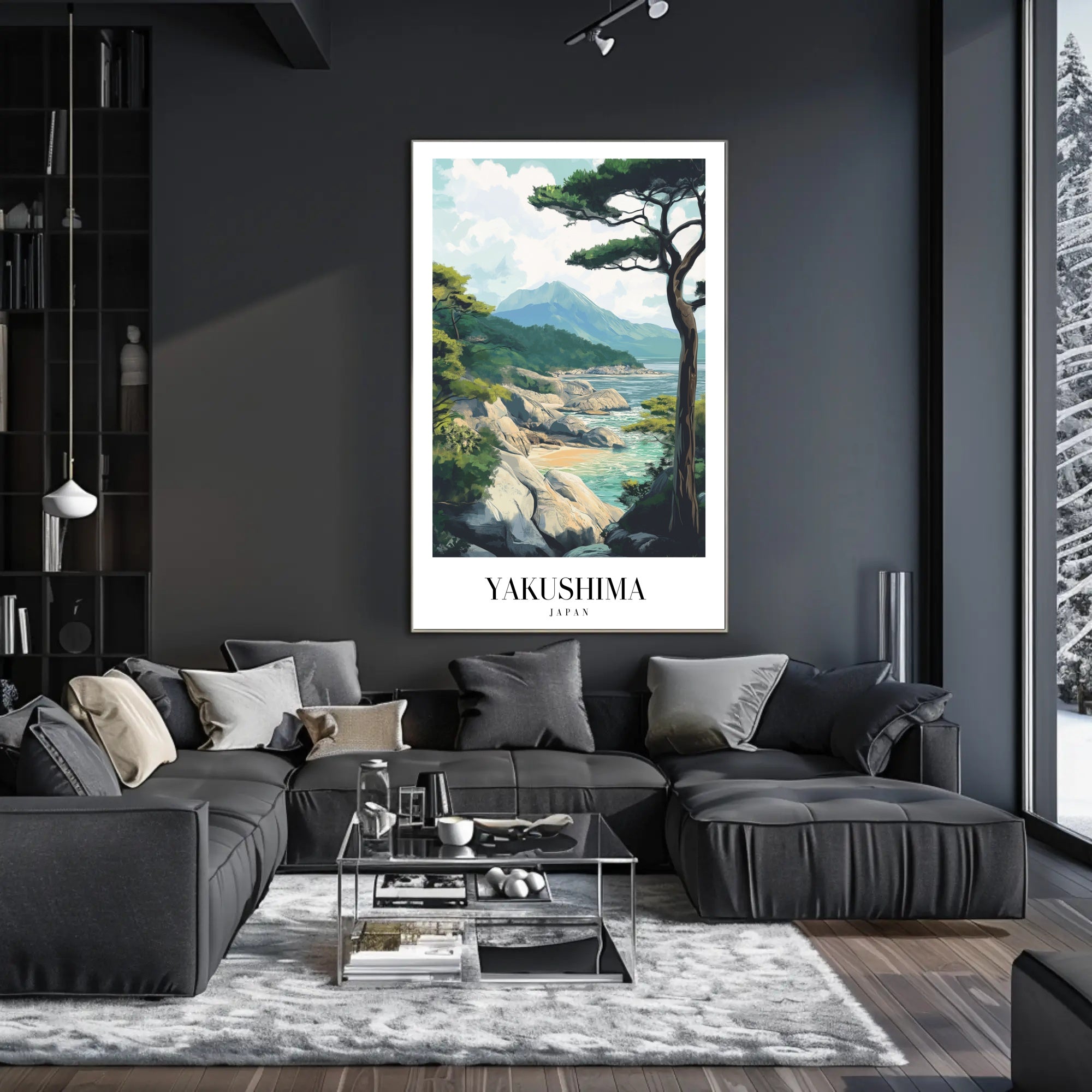 Yakushima Coastal Beauty Modern Travel Poster PosterGoat