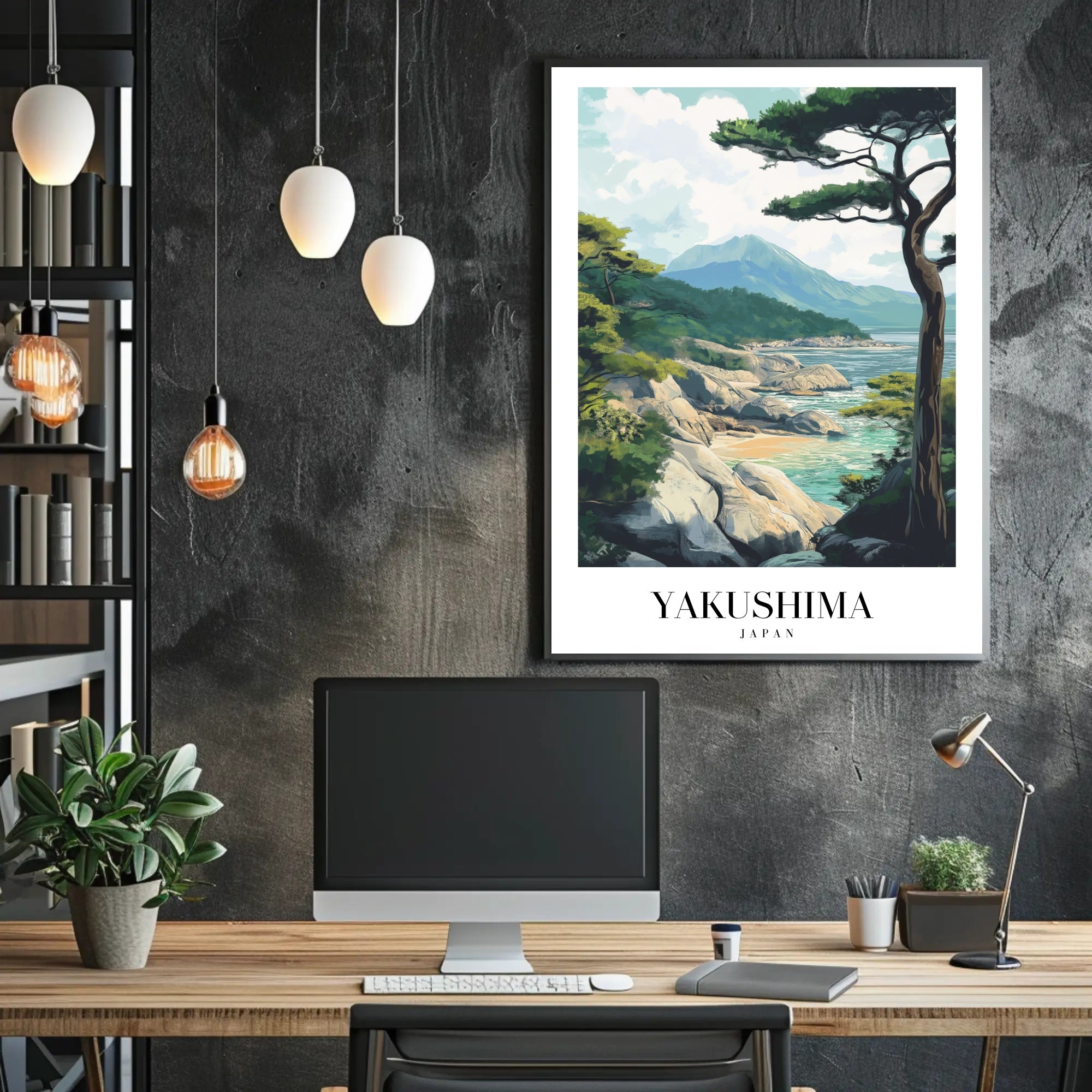 Yakushima Coastal Beauty Modern Travel Poster PosterGoat