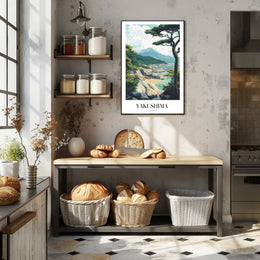Yakushima Coastal Beauty Modern Travel Poster PosterGoat