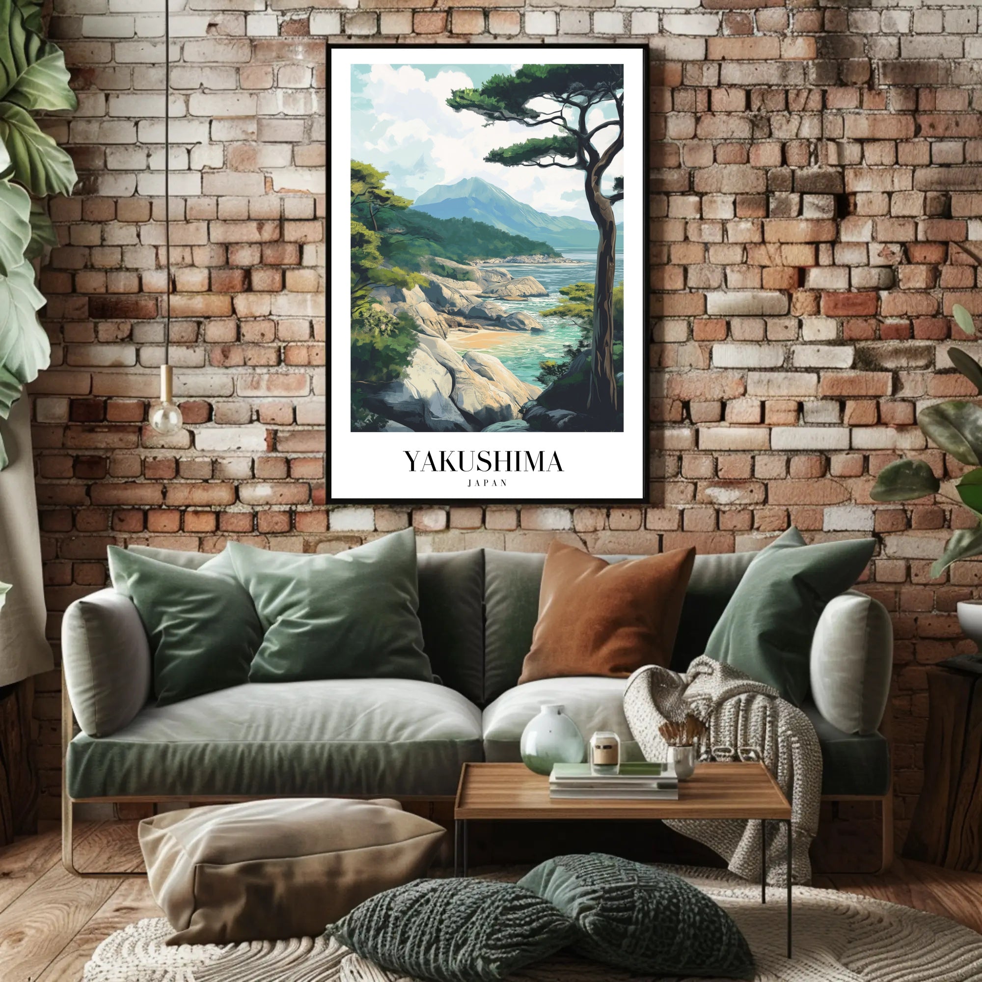 Yakushima Coastal Beauty Modern Travel Poster PosterGoat