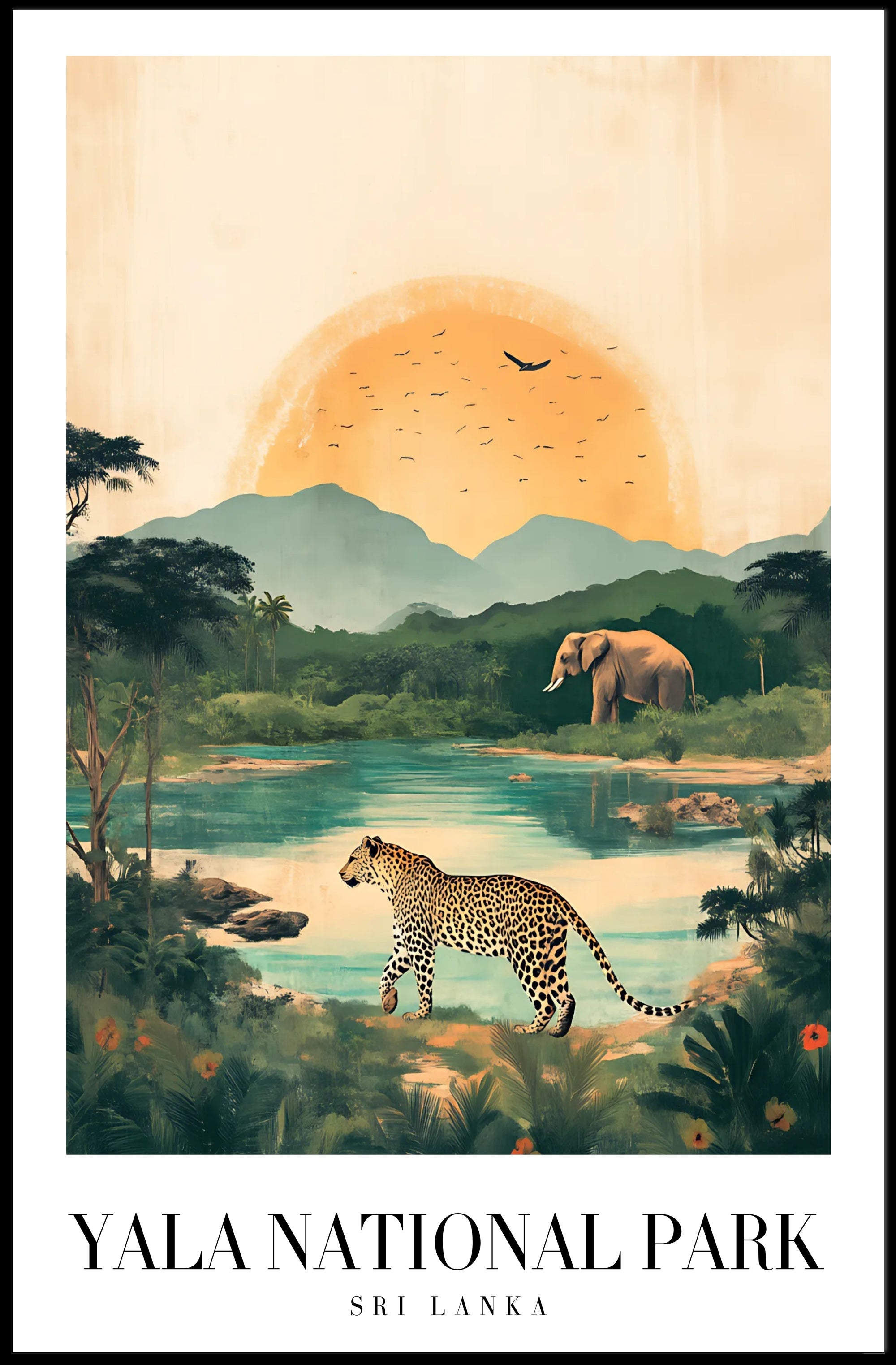 Yala National Park Wildlife Adventure National Park Poster PosterGoat