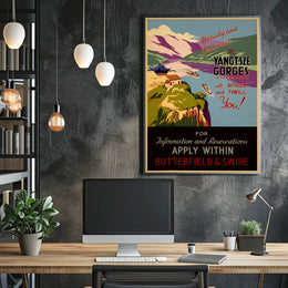 Yangtze Gorges Scenic Adventure Travel Poster PosterGoat