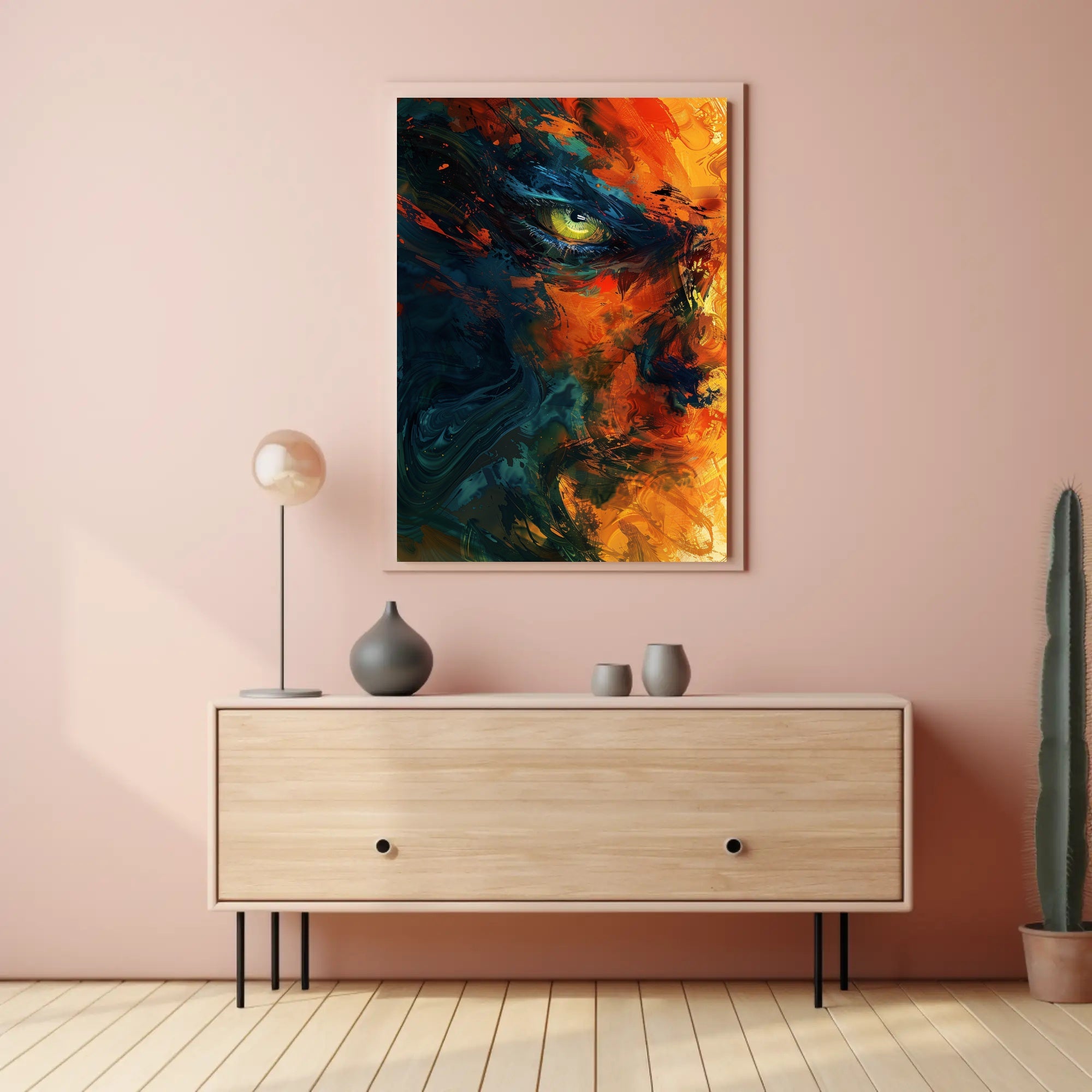 Yellow Eye Abstract Art Poster - Abstract or Artistic Poster PosterGoat