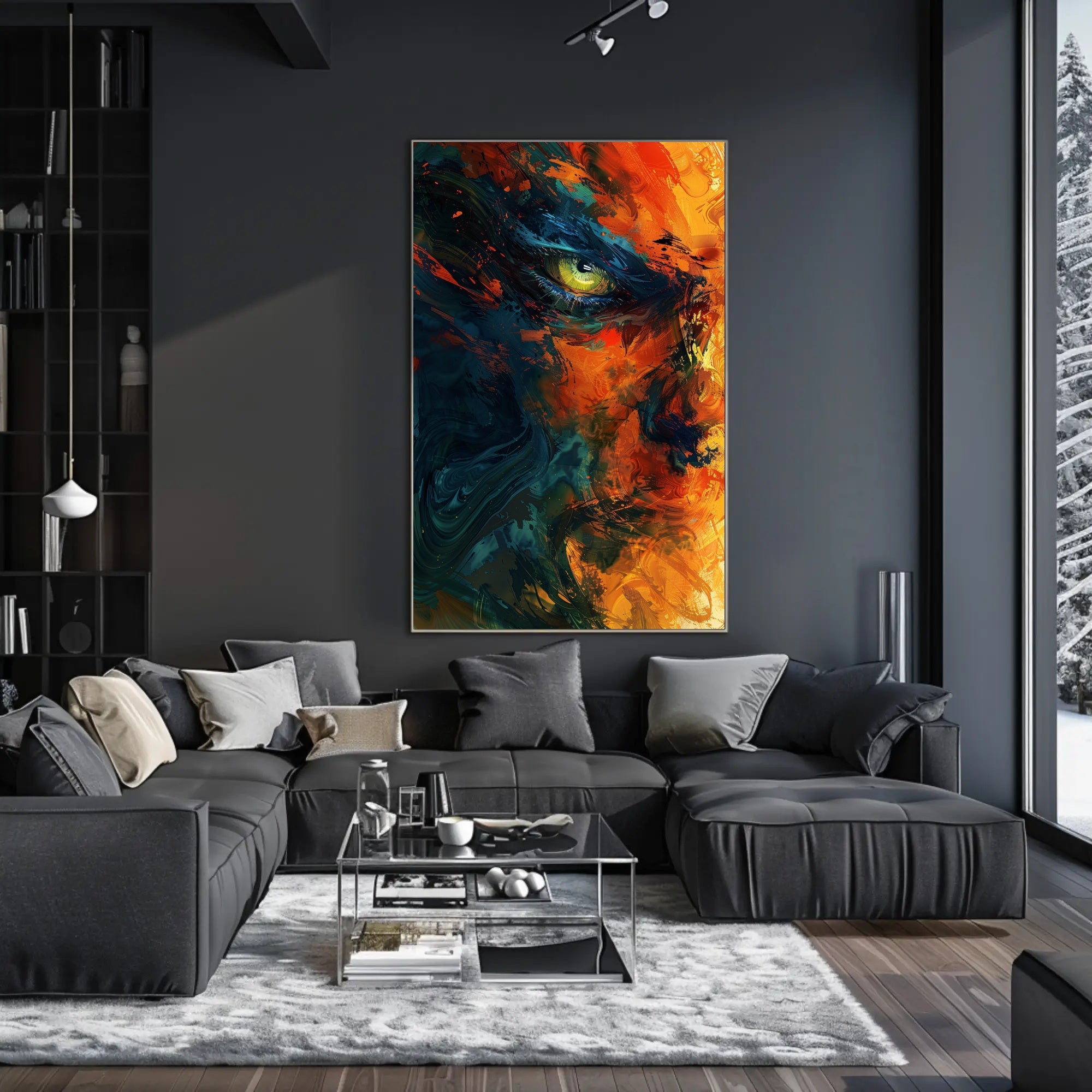 Yellow Eye Abstract Art Poster - Abstract or Artistic Poster PosterGoat