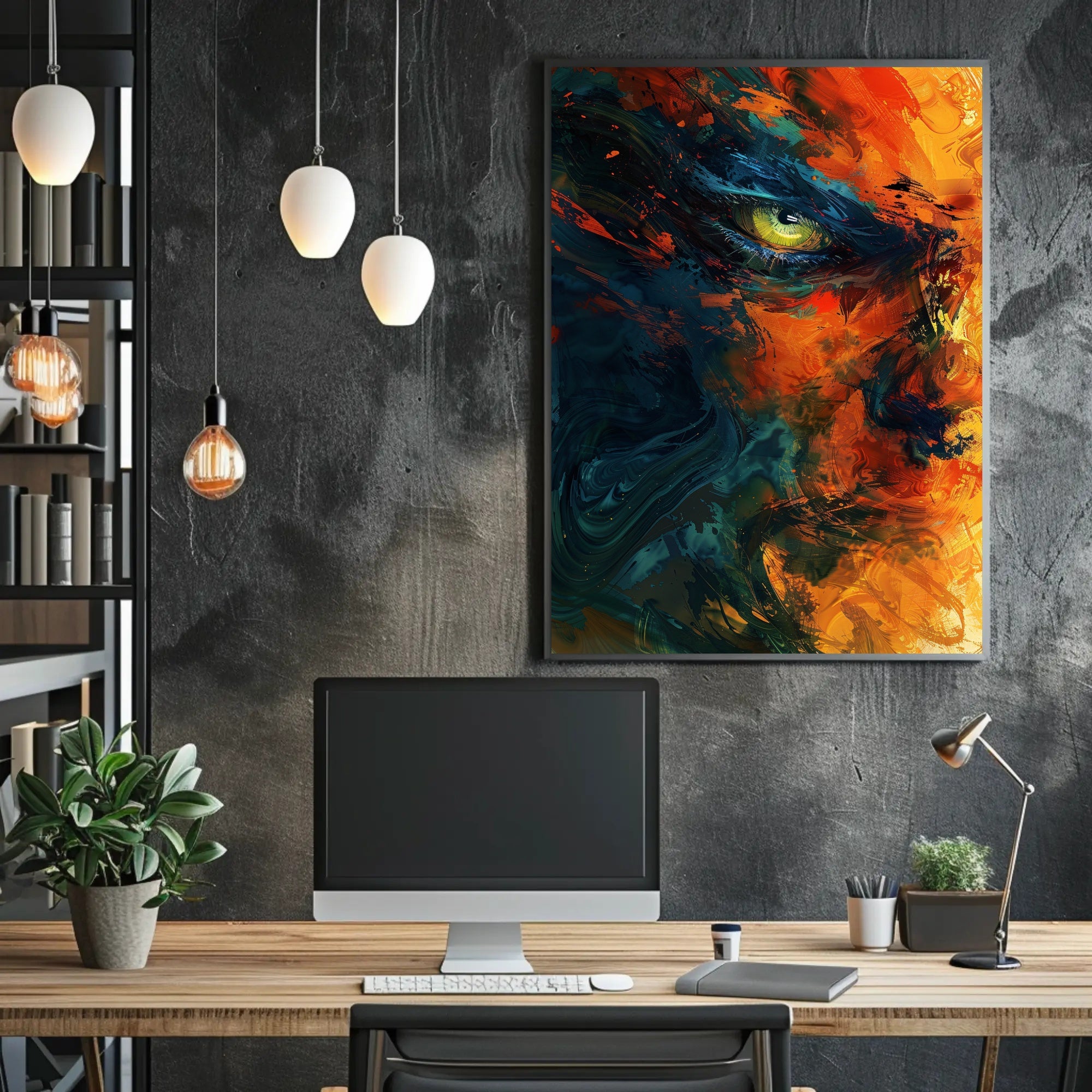 Yellow Eye Abstract Art Poster - Abstract or Artistic Poster PosterGoat