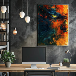 Yellow Eye Abstract Art Poster - Abstract or Artistic Poster PosterGoat