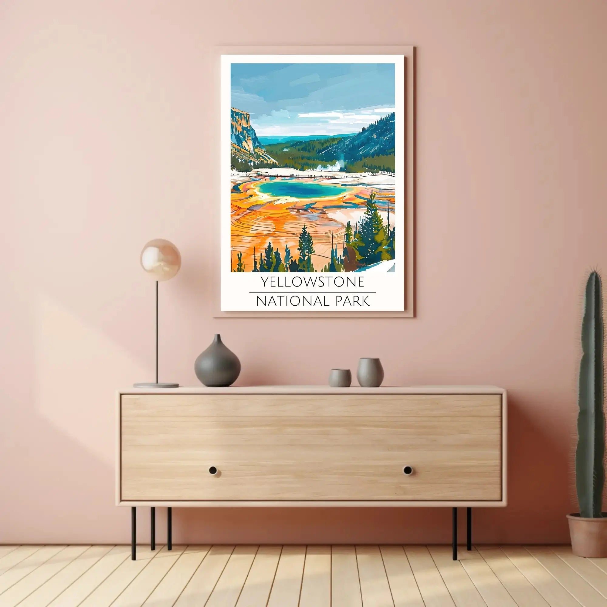 Yellowstone Grand Prismatic Spring National Park Poster PosterGoat