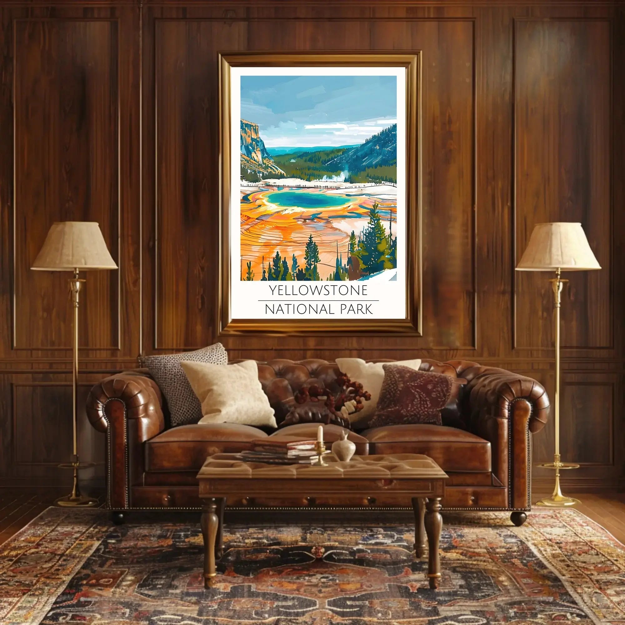Yellowstone Grand Prismatic Spring National Park Poster PosterGoat