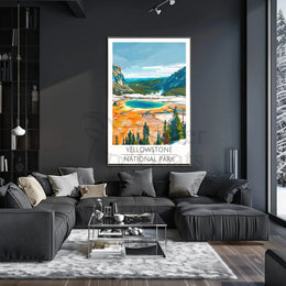 Yellowstone Grand Prismatic Spring National Park Poster PosterGoat