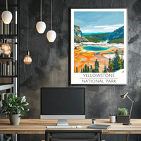 Yellowstone Grand Prismatic Spring National Park Poster PosterGoat
