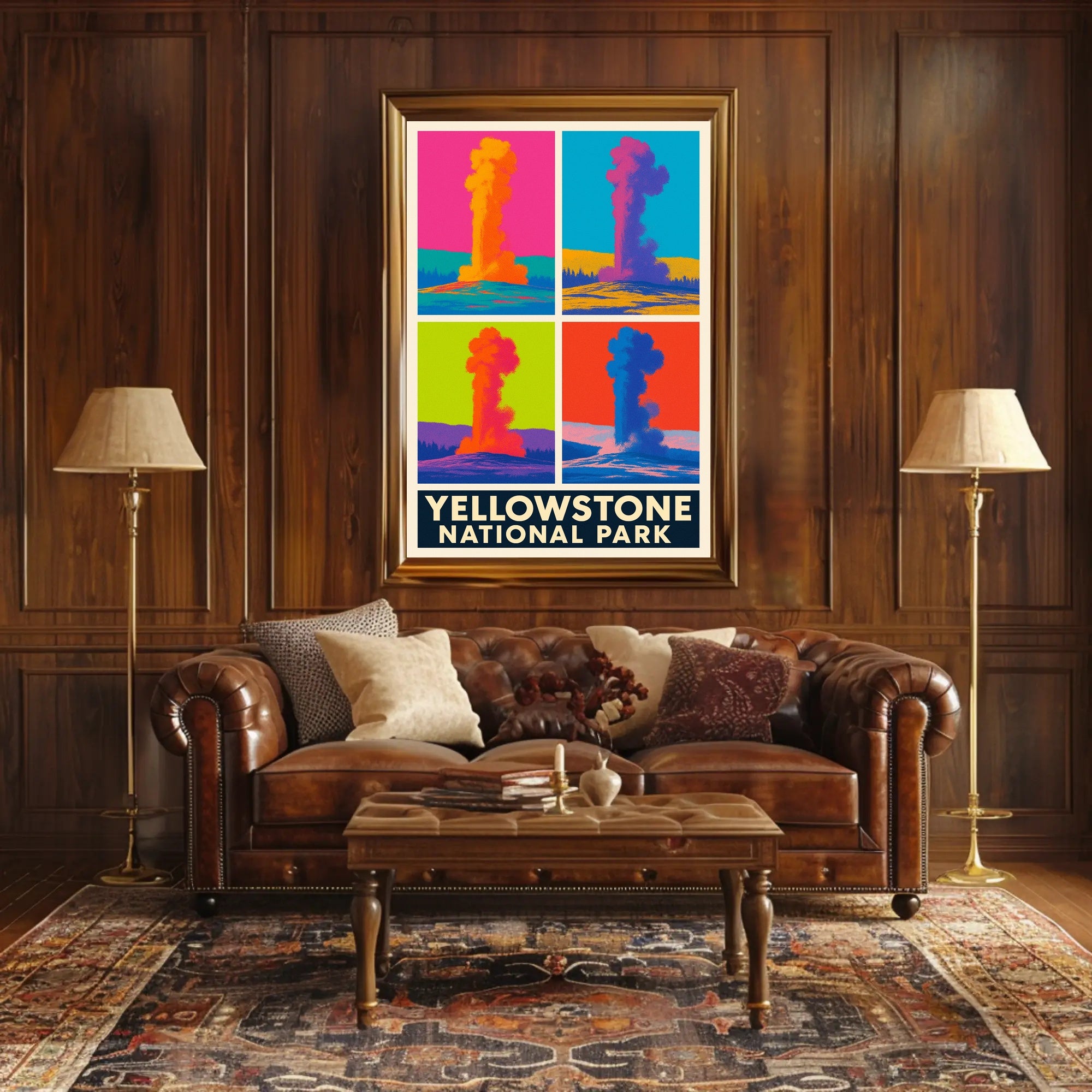 Yellowstone National Park Colorful Eruptions Poster PosterGoat