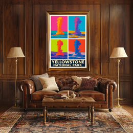 Yellowstone National Park Colorful Eruptions Poster PosterGoat